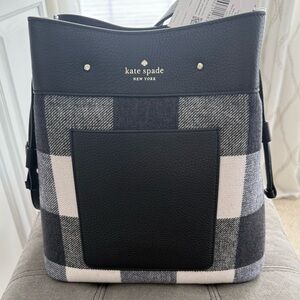 Kate Spade Black and White Checkered Men's Backpack